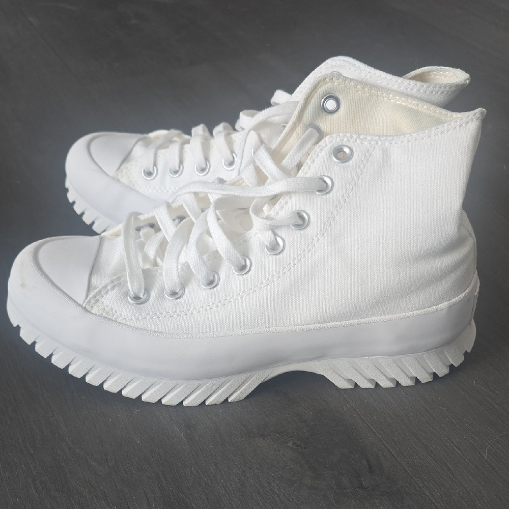Converse White High-Top Athletic Shoes - Picture 2 of 4